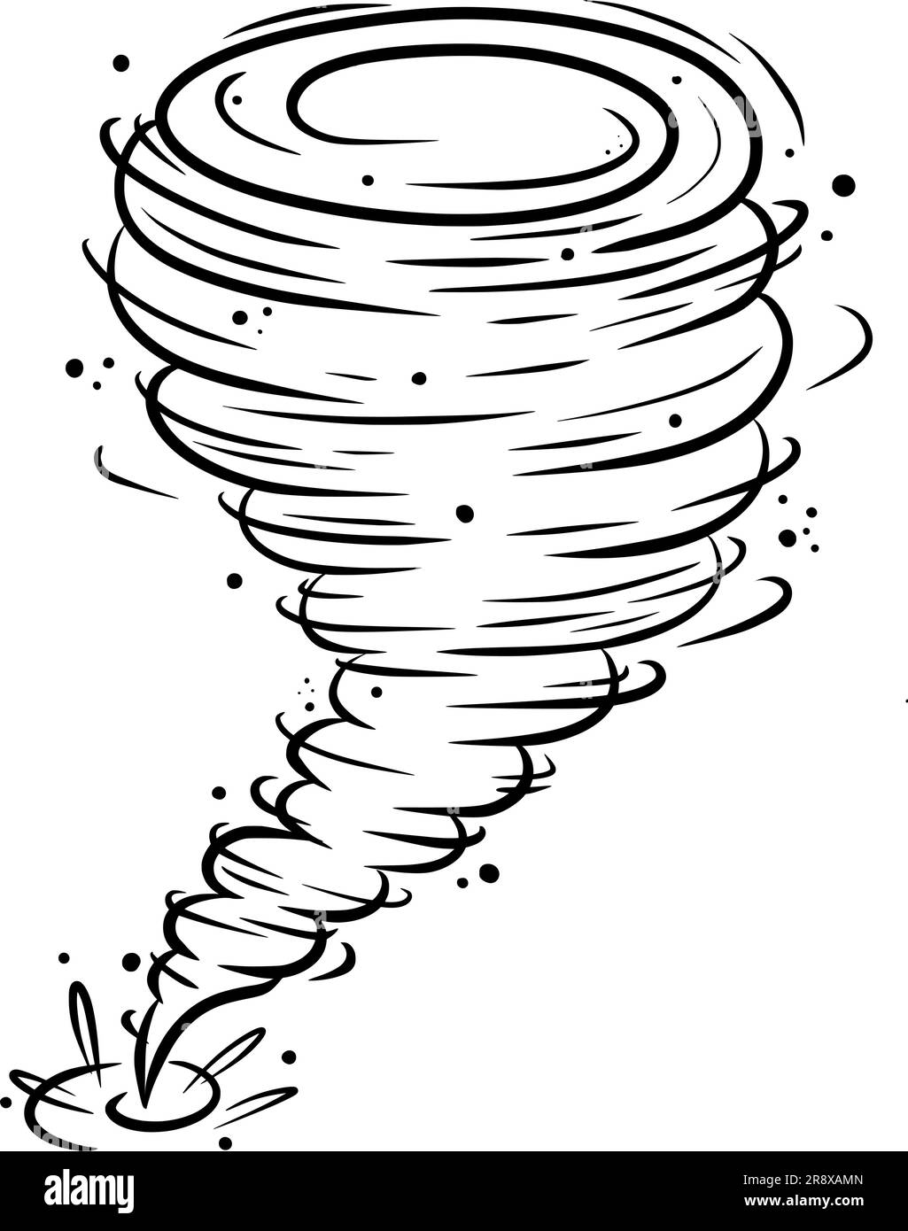 Tornado whirlwind vector icon. Storm hurricane silhouette illustration ...