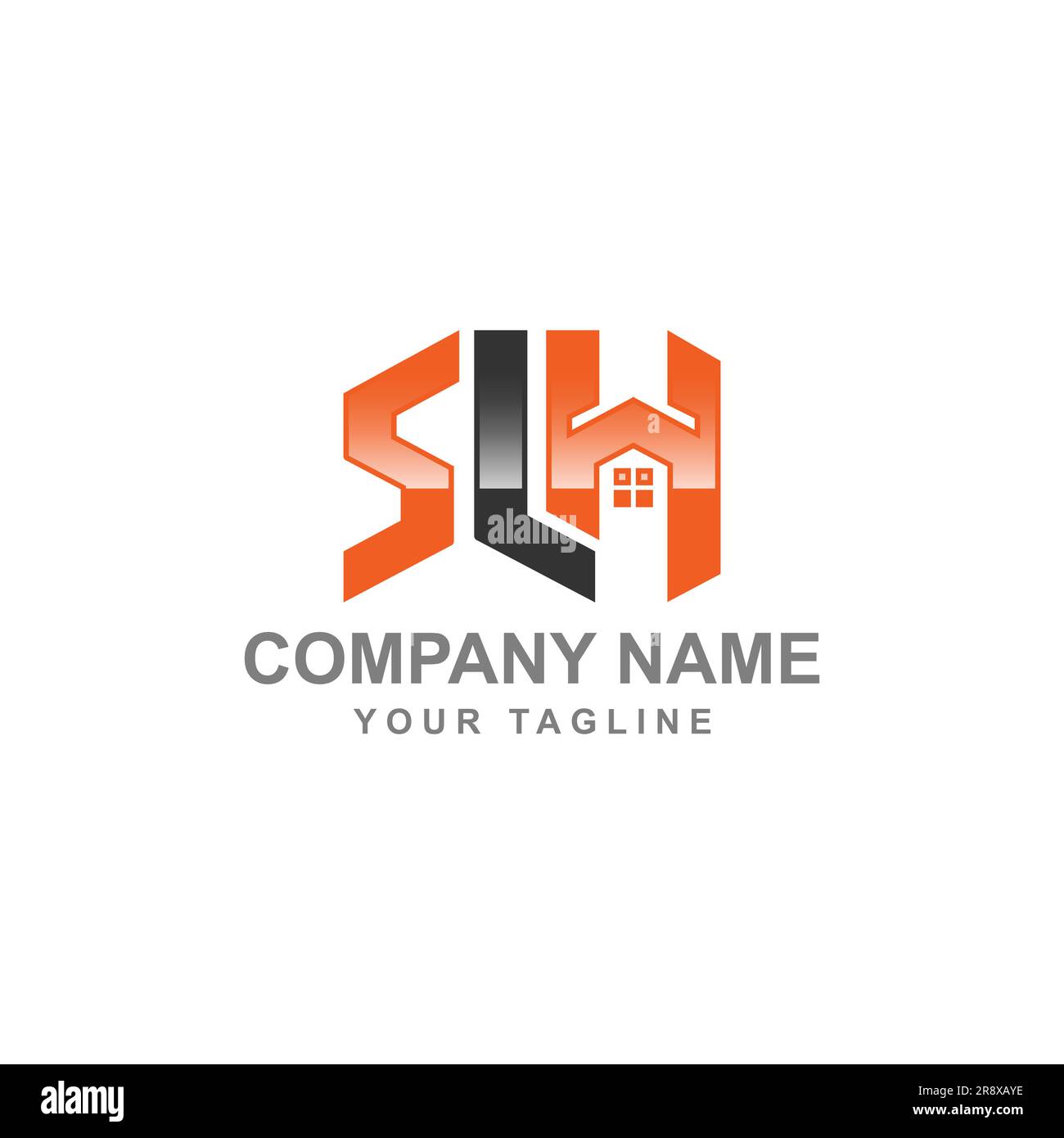 SH letter creative real estate letter logo vector.EPS 10 Stock Vector