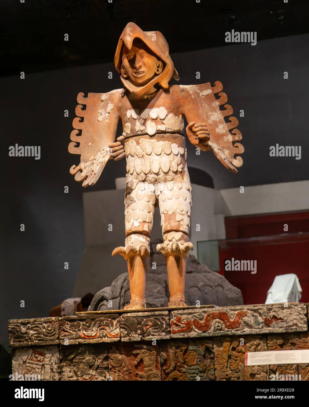 Huitzilopochtli figure, Aztec sun and war god, archaeological site and ...