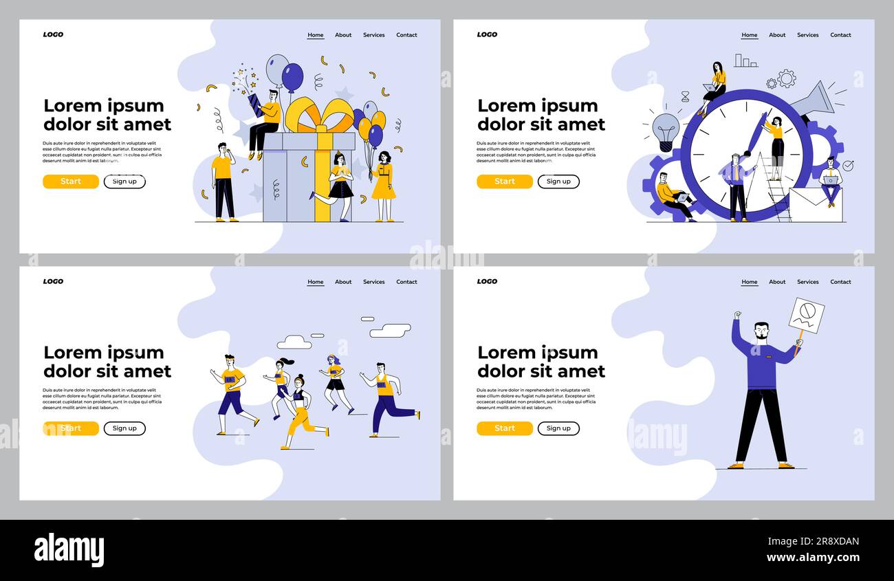 Work, social, leisure activities set Stock Vector Image & Art Alamy