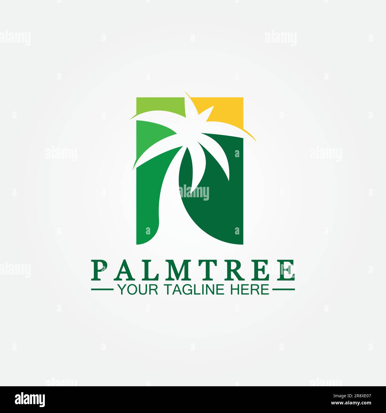 Palm tree summer logo template vector illustration Stock Vector