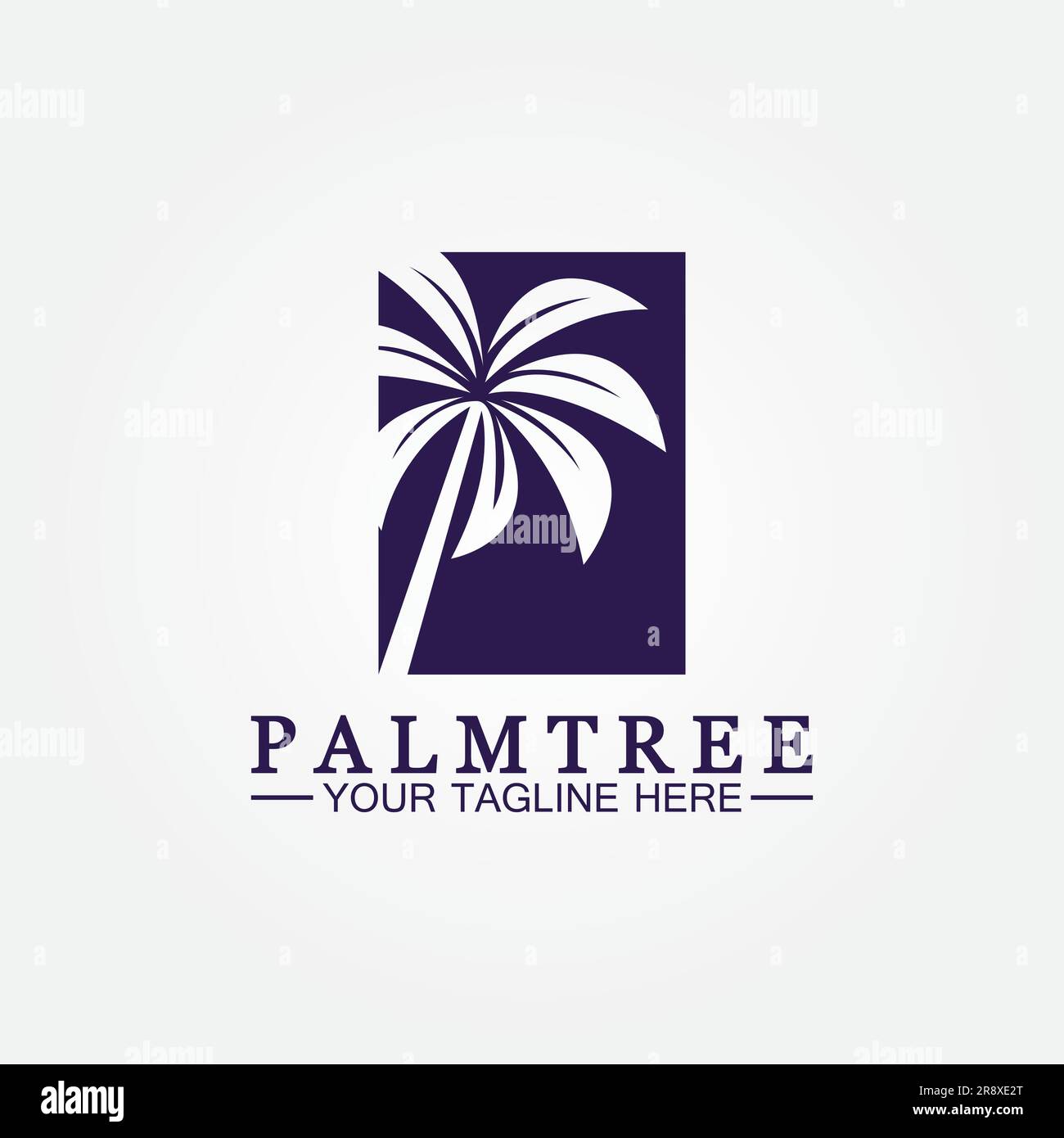 Palm tree summer logo template vector illustration Stock Vector
