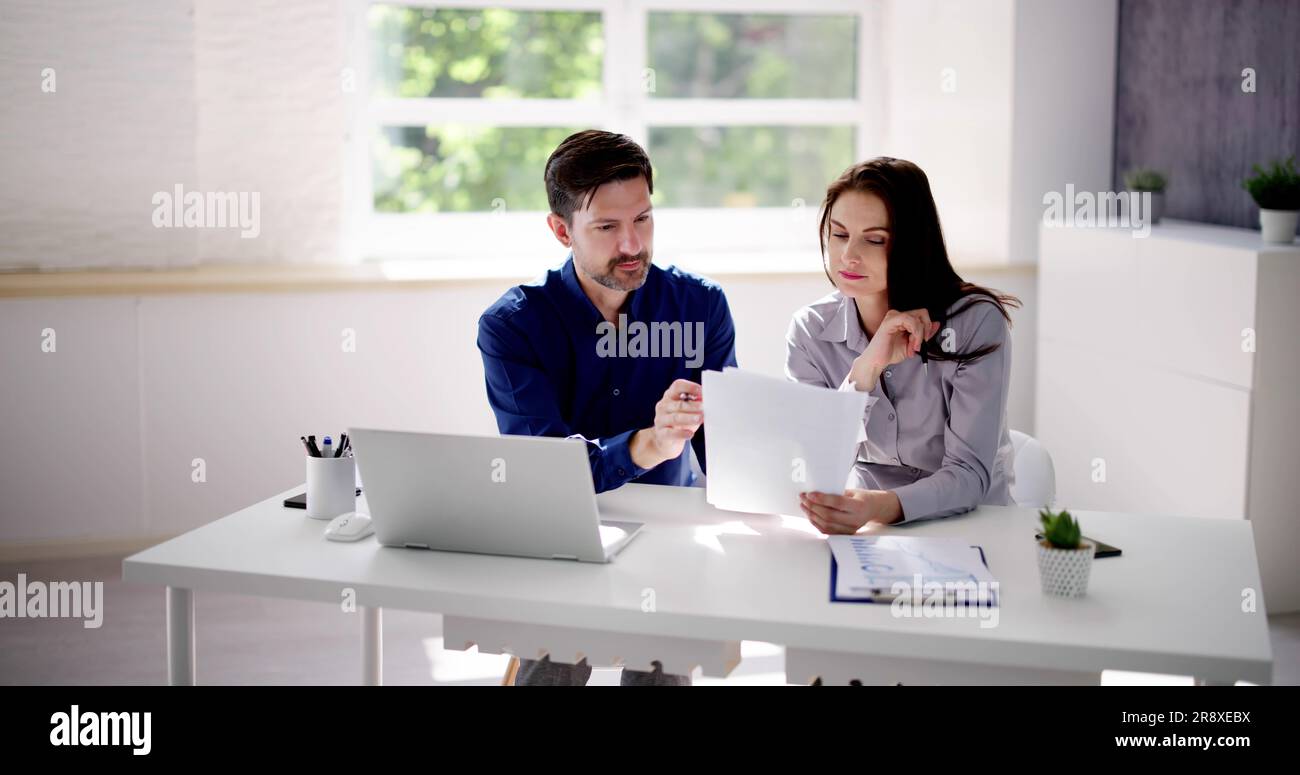 Business Document Contract Review. Lawyer In Suit Stock Photo - Alamy