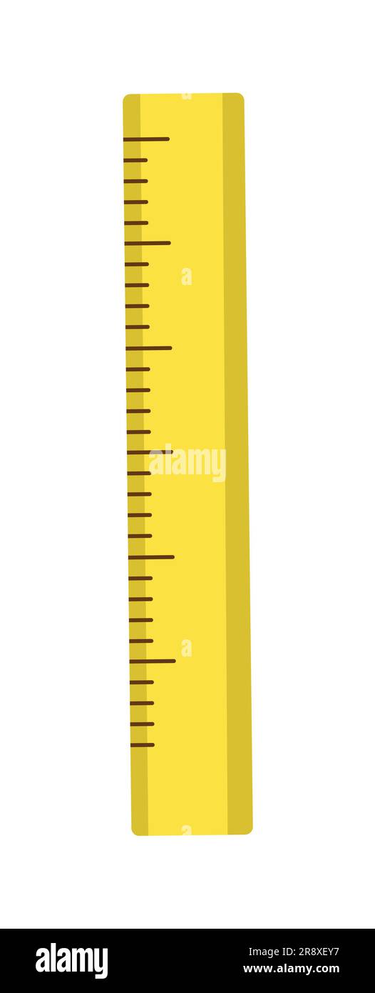 Yellow ruler for school lessons vector design element Stock Vector ...