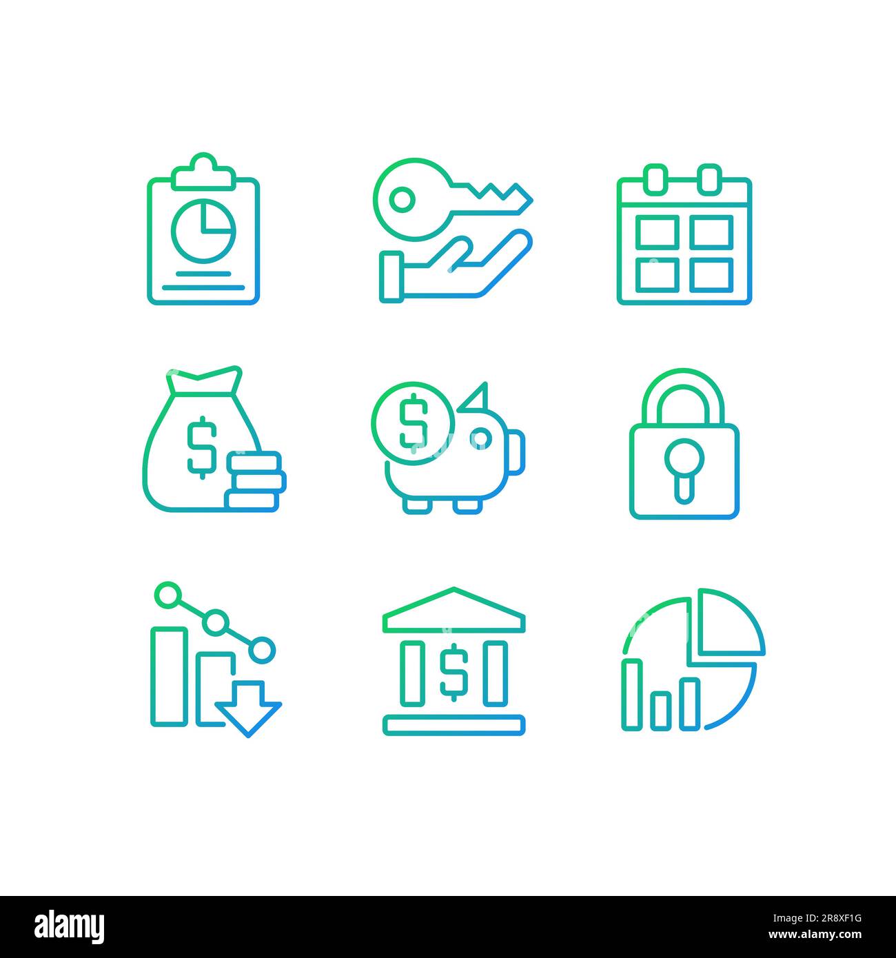 Corporate management pixel perfect gradient linear vector icons set Stock Vector