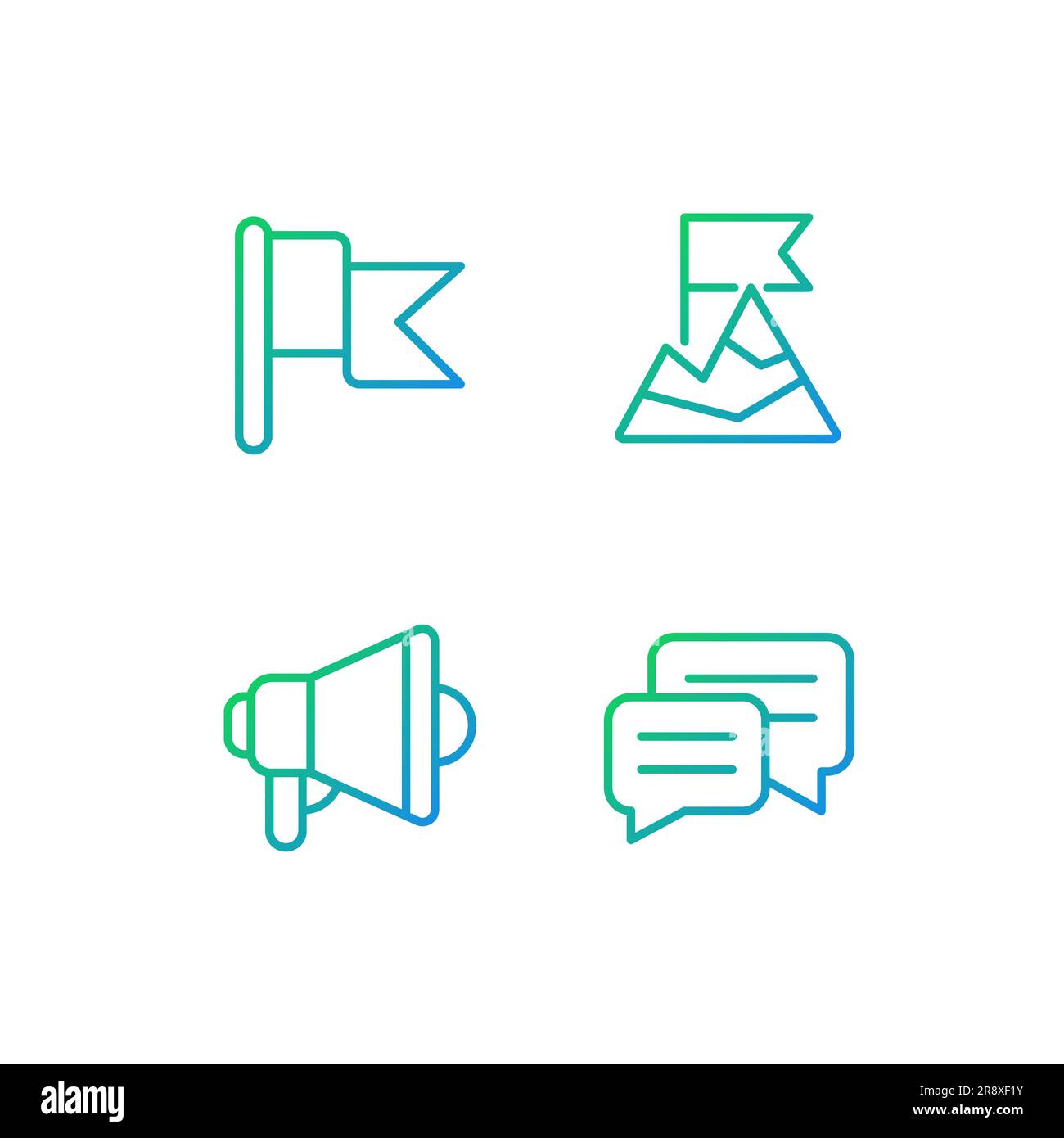 Achievement pixel perfect gradient linear vector icons set Stock Vector