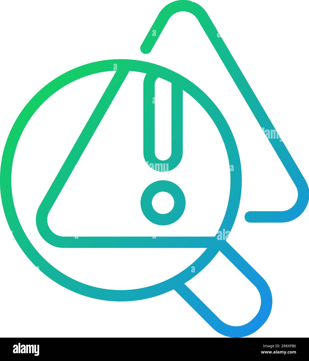 Problem identification pixel perfect gradient linear vector icon Stock ...