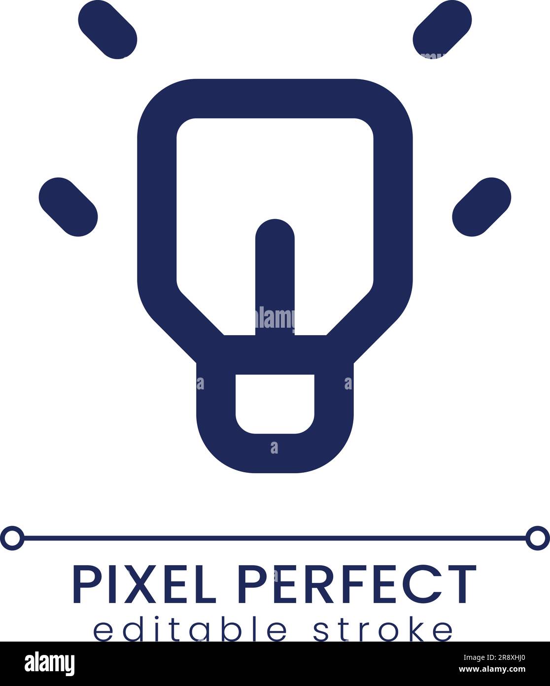 Messenger features pixel perfect linear ui icon Stock Vector