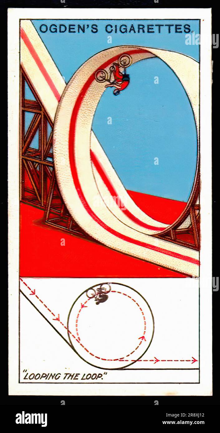 Looping the Loop - Vintage Cigarette Card Stock Photo - Alamy