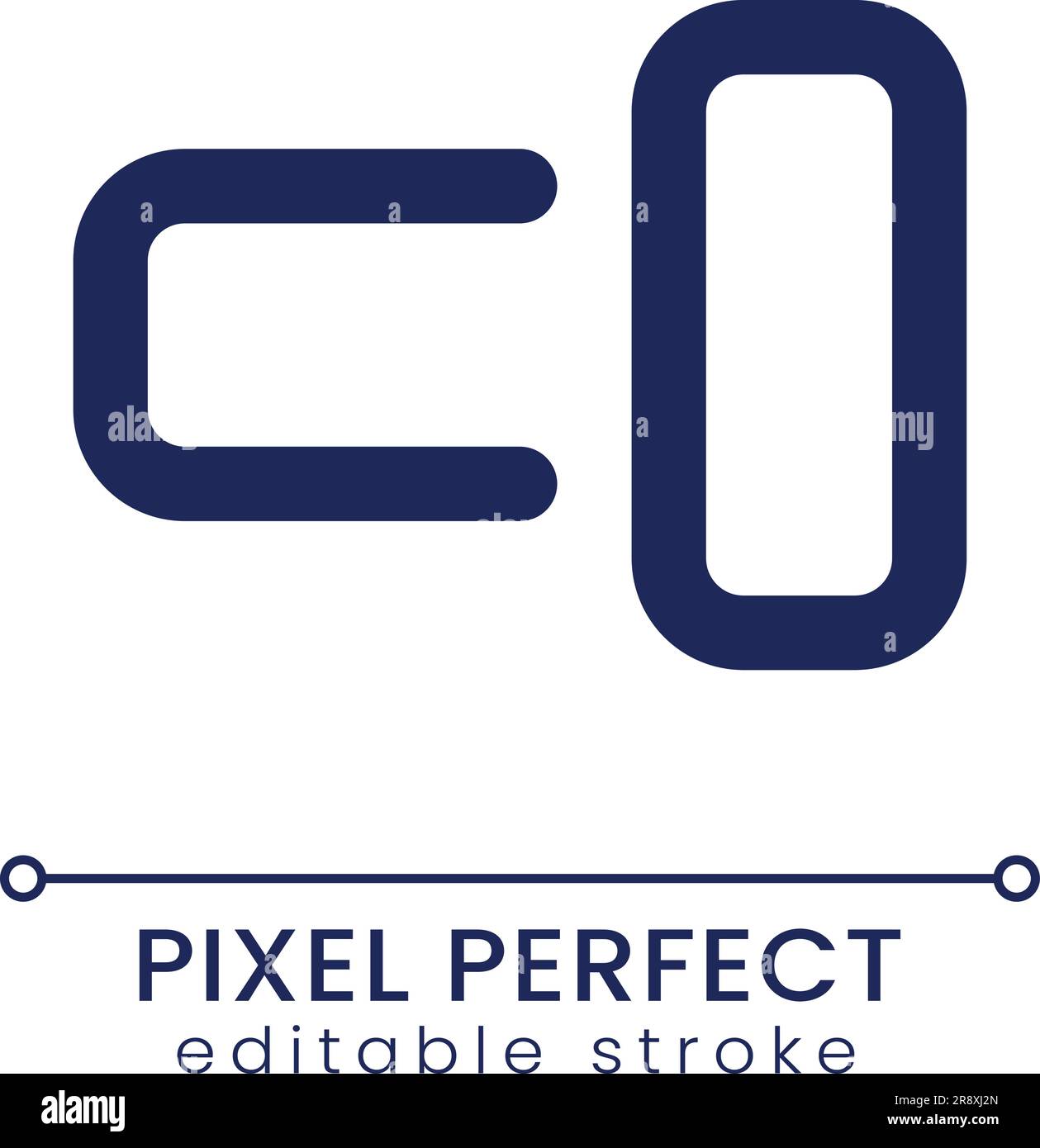 Switch on pixel perfect linear ui icon Stock Vector