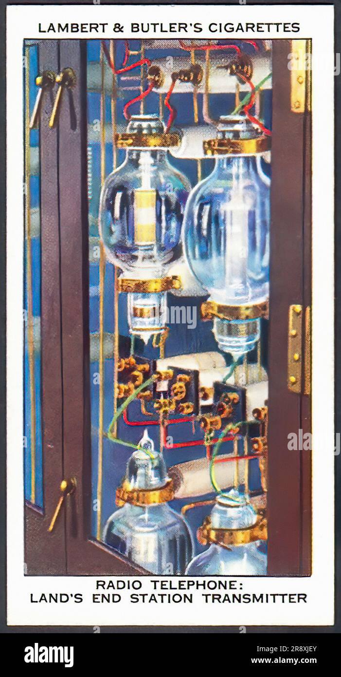 Radio Telephone Station Transmitter Vintage Cigarette Card Stock