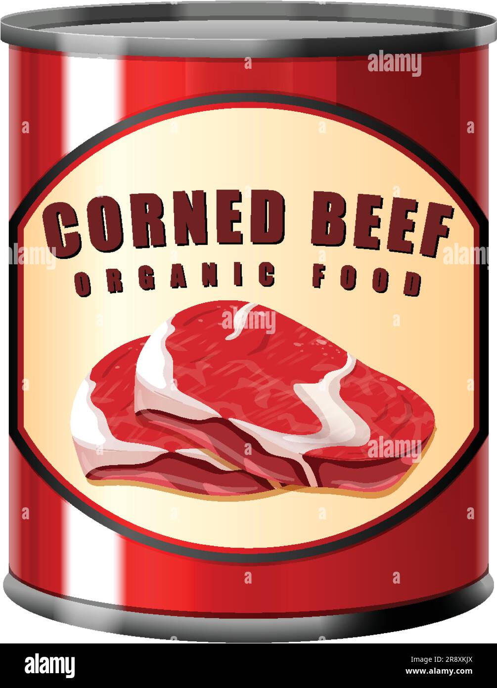 Corned Beef in Tin Can Vector illustration Stock Vector Image & Art - Alamy