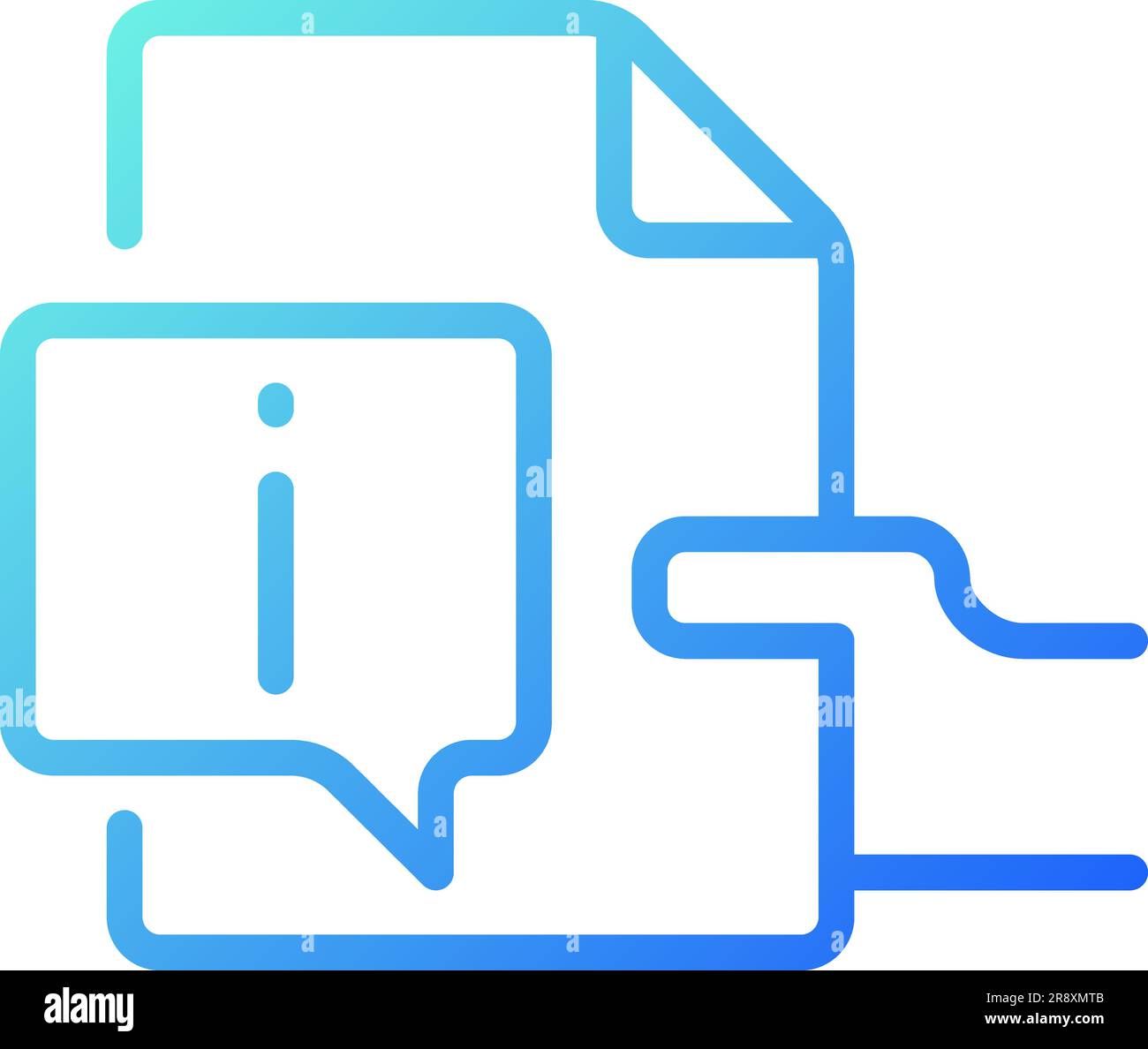 Read instructions pixel perfect gradient linear vector icon Stock Vector