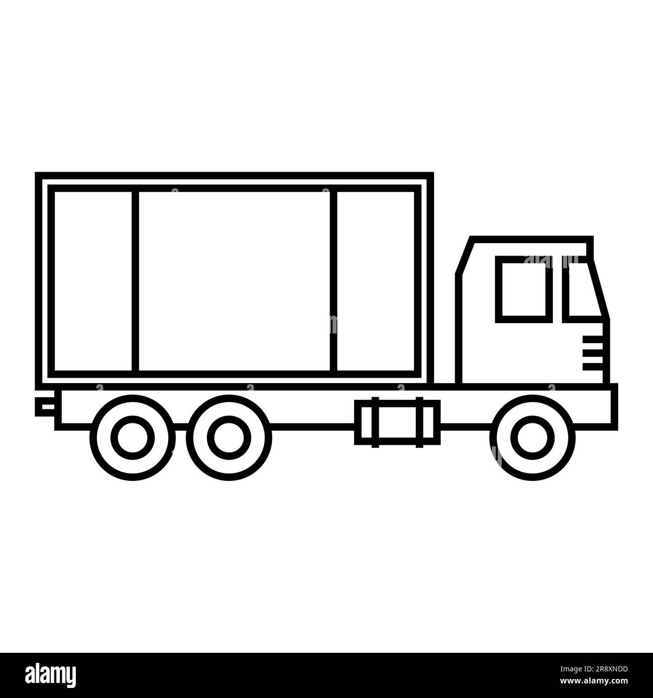 black truck icon. flat vector illustration Stock Vector Image & Art - Alamy