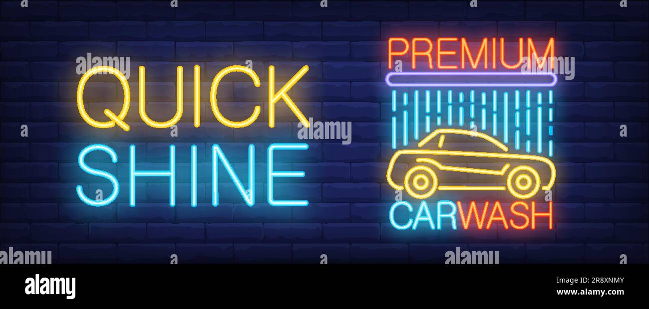 Premium car wash neon sign Stock Vector Image & Art Alamy