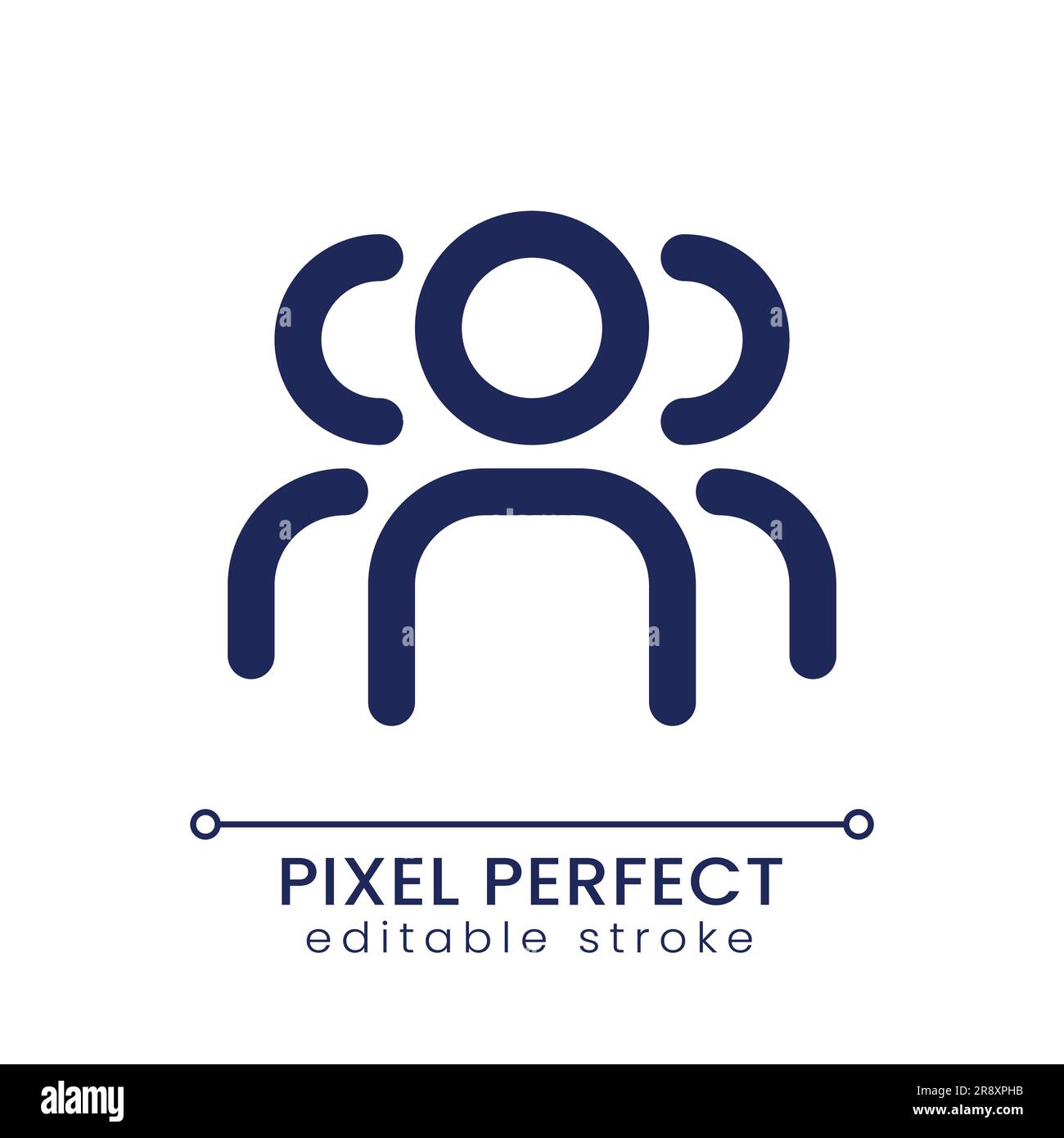 Online community pixel perfect linear ui icon Stock Vector