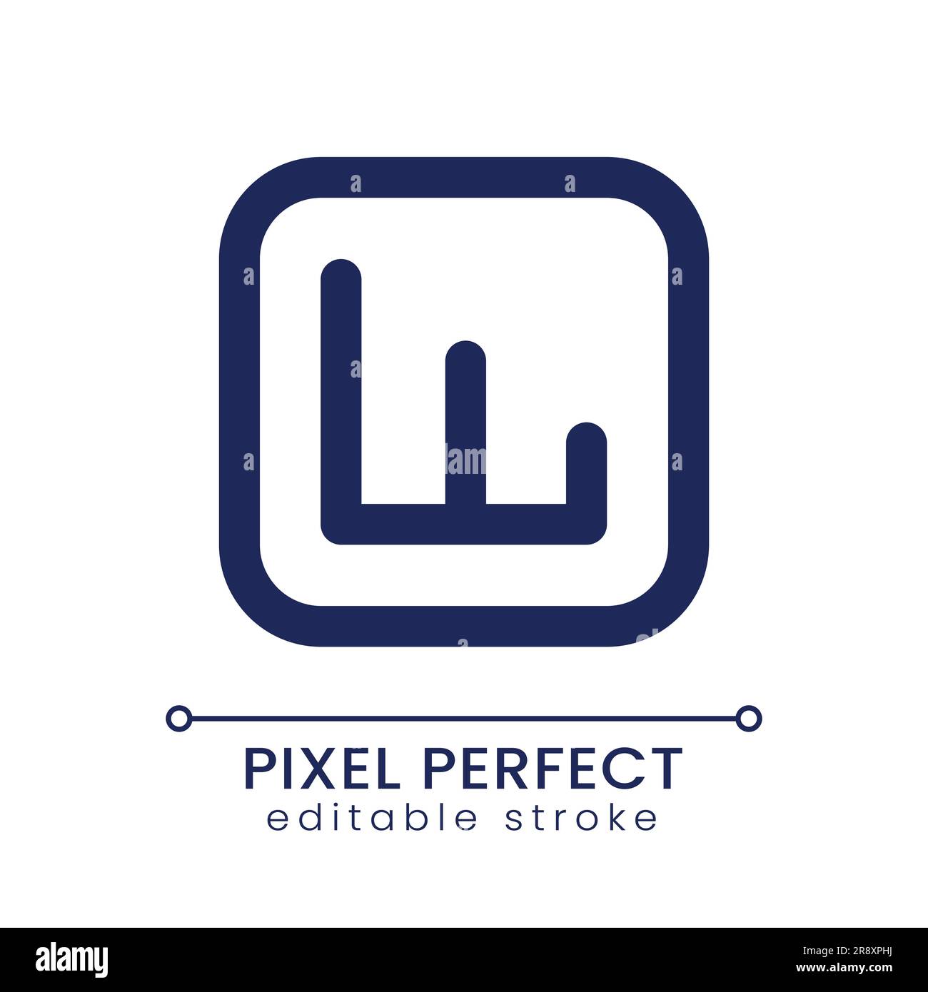 Activity analytics pixel perfect linear ui icon Stock Vector