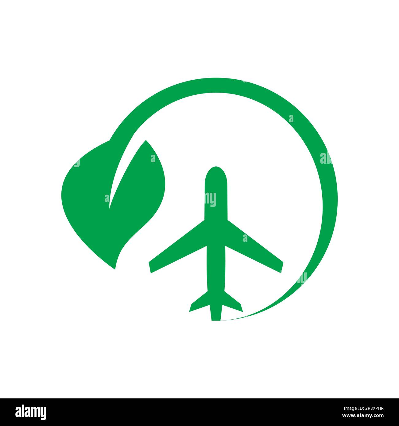 Nature Plane symbol. Leaf Plane vector icon. Stock Vector