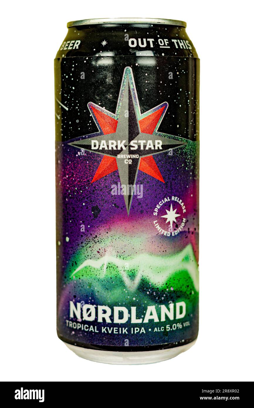 Dark Star Brewing Co (Asahi UK Ltd) - Nordland - Tropical Kveik IPA - alc 5% abv. Stock Photo