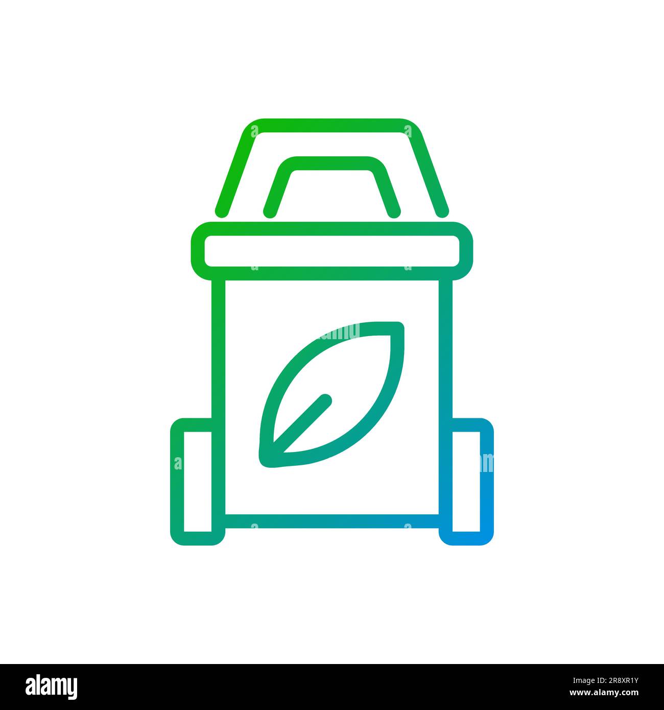 Garbage sorting pixel perfect gradient linear vector icon Stock Vector