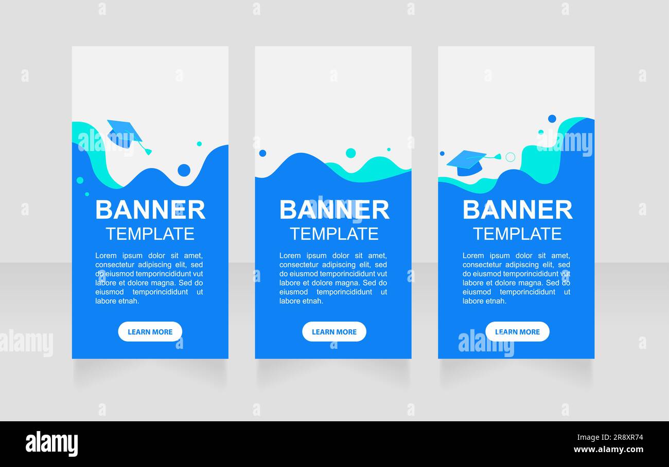 Private school eduction web banner design template Stock Vector