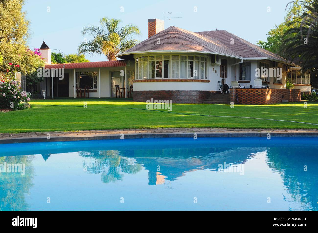 Pool at Carrington Lodge, Kimberley, Northern Cape, South Africa Stock Photo