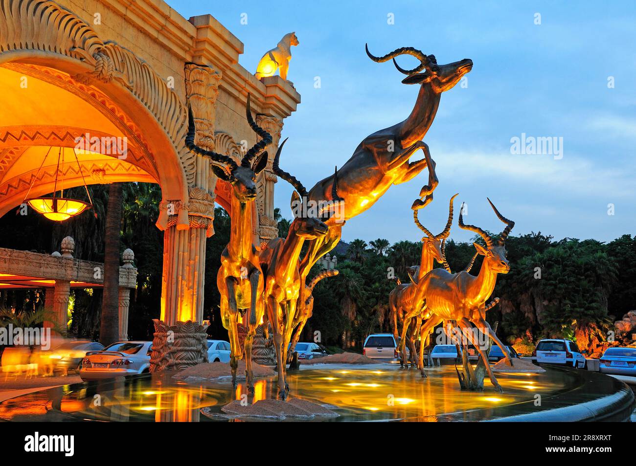 Entry at The Palace of the Lost City, Sun City, North West, South Africa Stock Photo