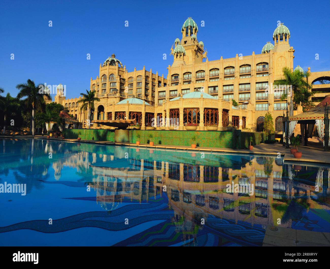 Pool at The Palace of the Lost City, Sun City, North West, South Africa Stock Photo