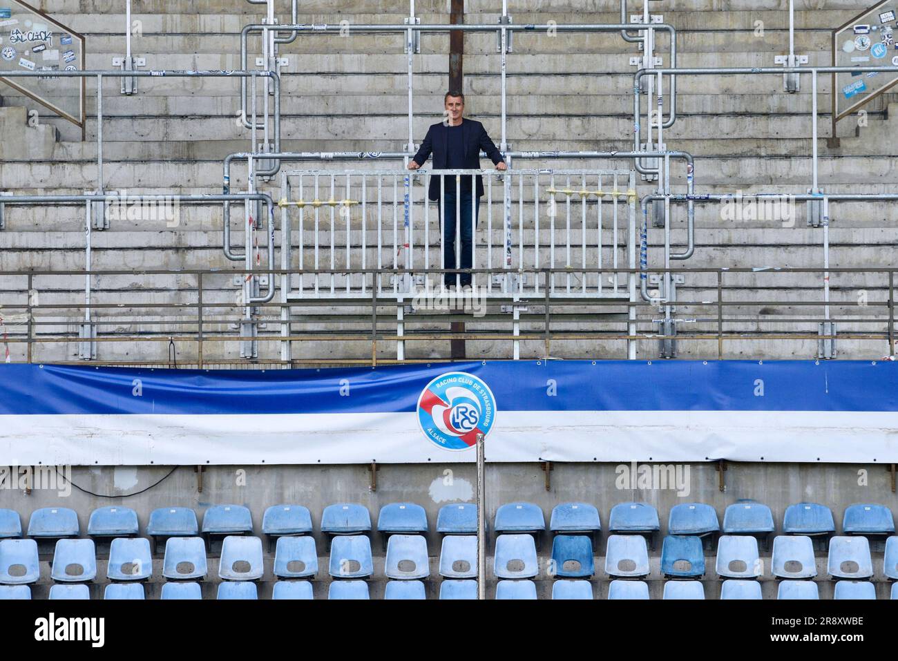 Strasbourg, France. 23rd June, 2023. File photo undated of Racing Club de Strasbourg  Alsace's club President Marc Keller. - Racing club de Strasbourg Alsace  football has been acquired by BlueCo, the consortium