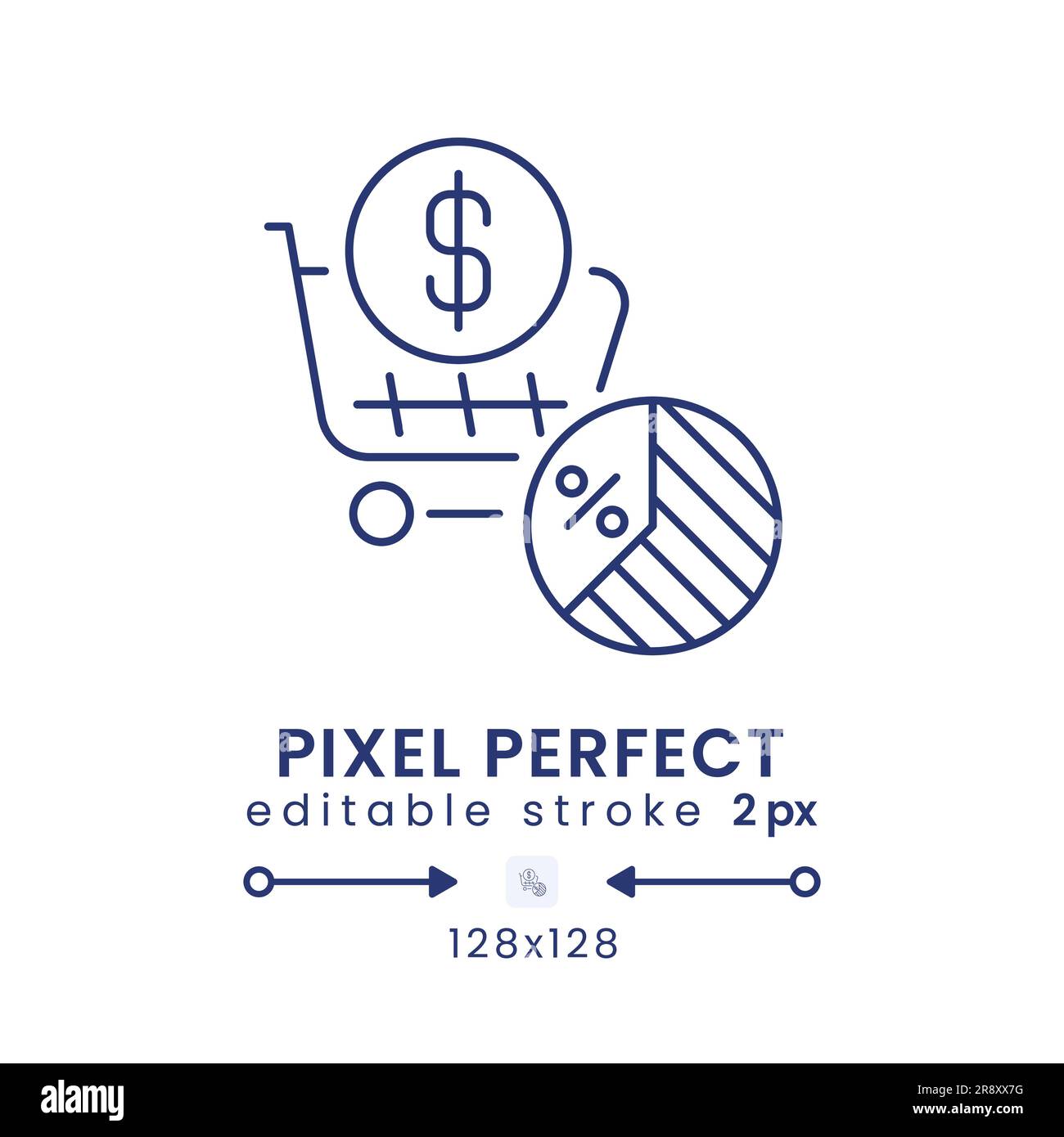 Sales tax linear desktop icon Stock Vector Image & Art Alamy