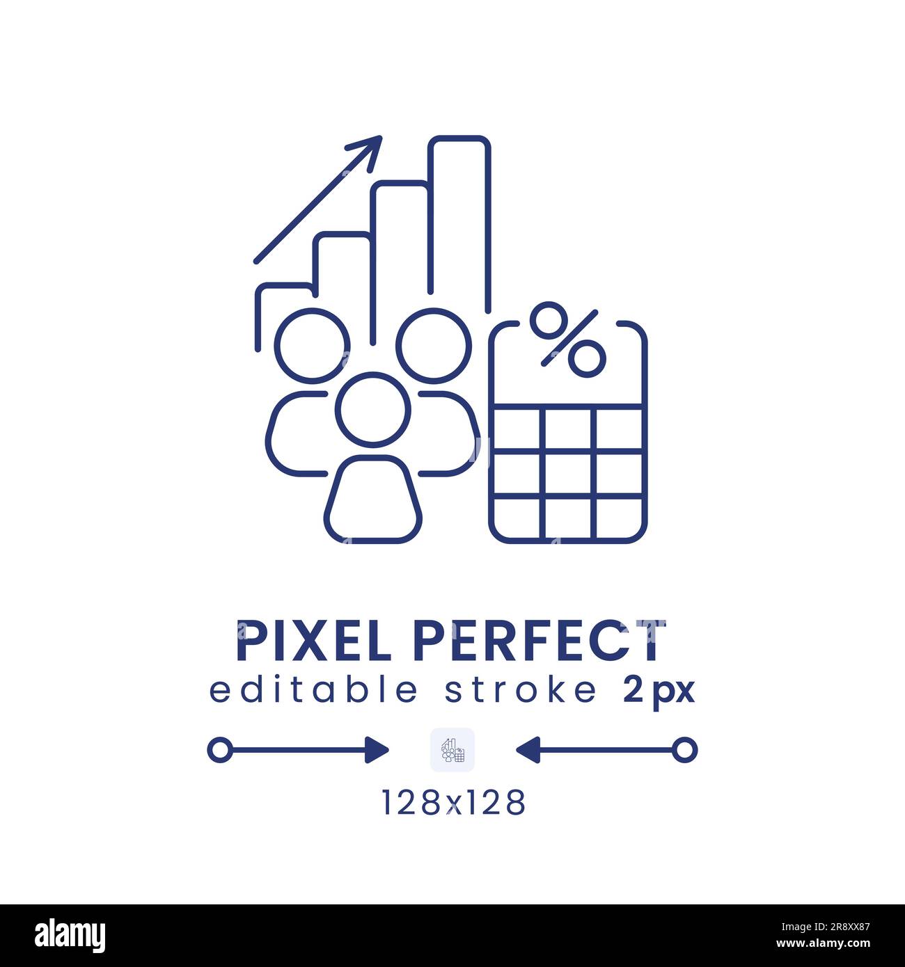 Dividends Tax linear desktop icon Stock Vector