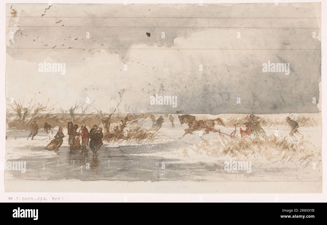 Horse sleigh drawing hi-res stock photography and images - Alamy