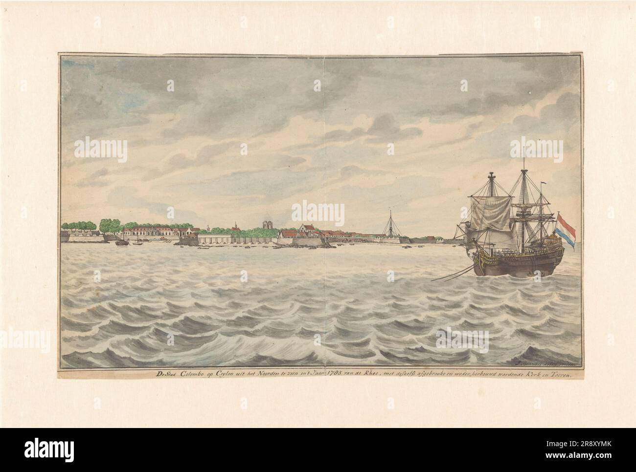 Colombo seen from the North, 1785. The City of Colombo in Ceylon (now