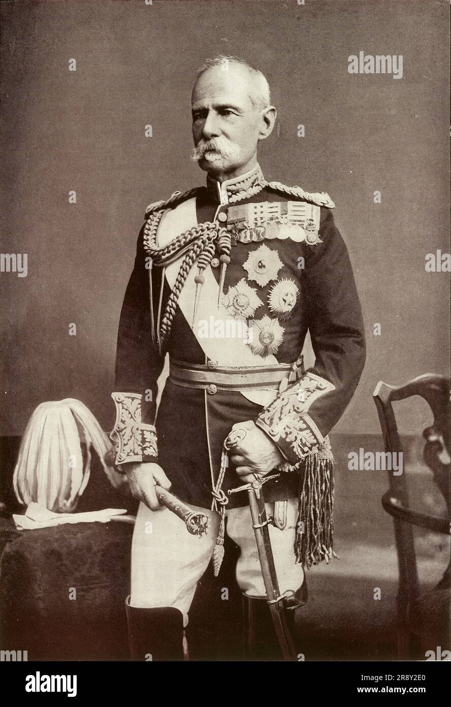 'Field-Marshal Earl Roberts', c1900. Portrait of Sir Frederick Roberts, British officer, Commander-in-Chief of the Army. From &quot;Cassell's History of England, Vol. IX&quot;. [Cassell and Company, Limited, London, Paris, New York &amp; Melbourne] Stock Photo