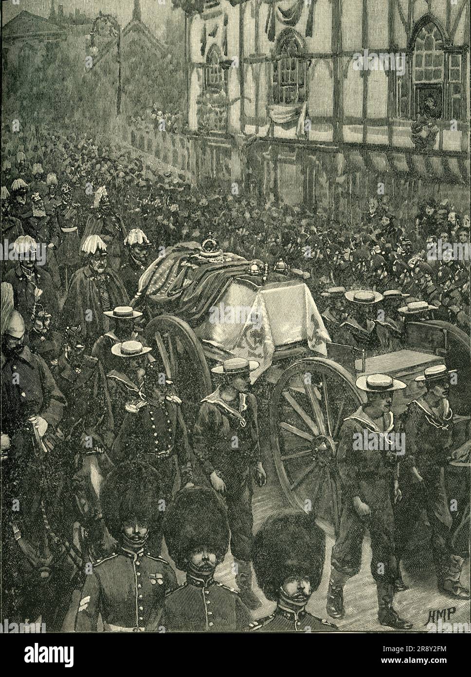 &amp;#39;The Queen&amp;#39;s Funeral: Windsor: The Last Stage&amp;#39;, 1901. Crowds turn out ...