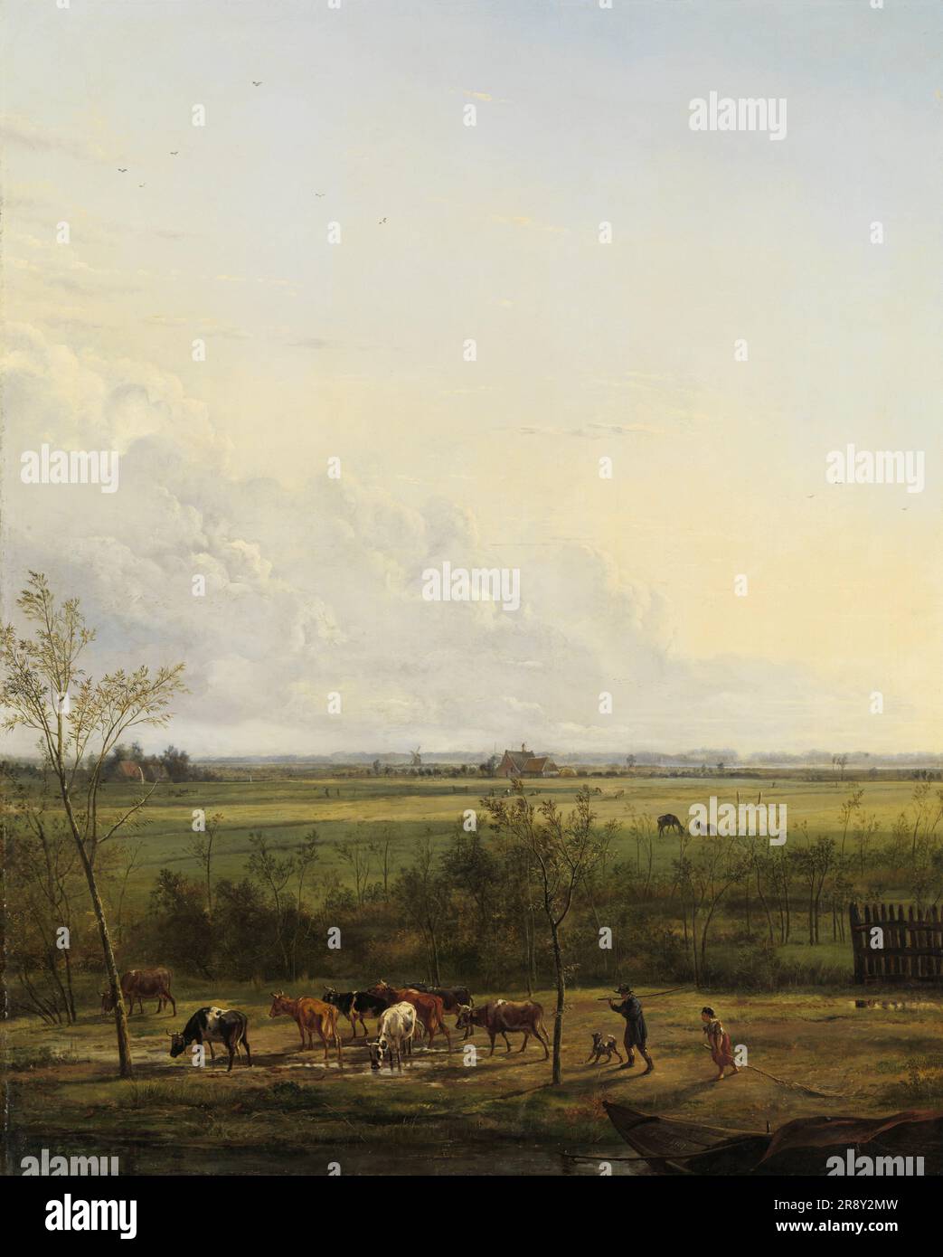 Distant View of the Meadows at &#x2019;s-Graveland, 1817. Stock Photo
