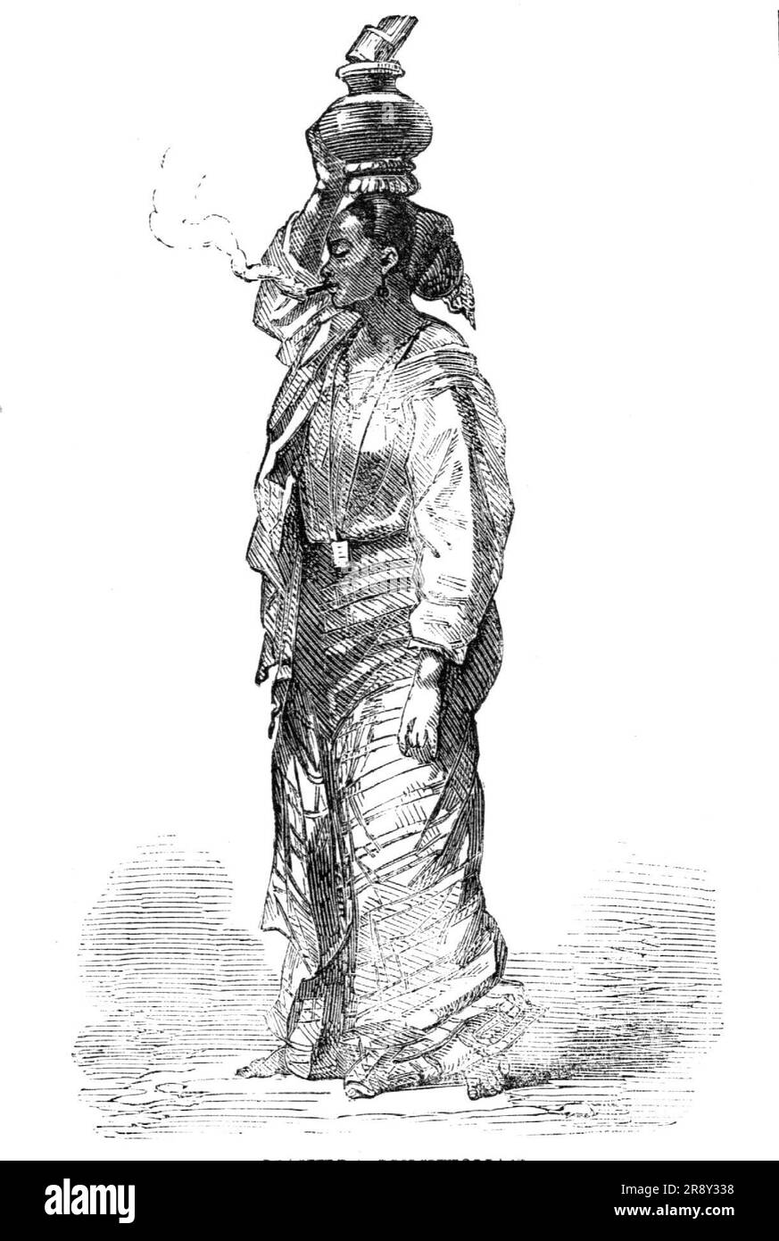 Manilla Milkwoman, 1857. The milkmaid carries her milk on the head