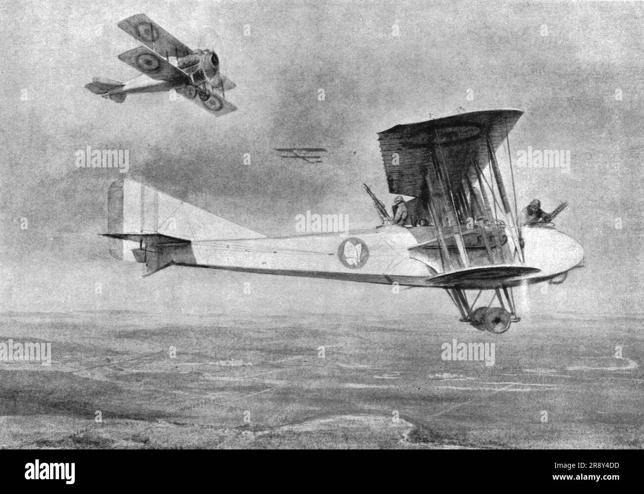 Guerre 14-18 photo avion biplan français sur terrain Guerre 14-18 photo avion biplan français sur terrain