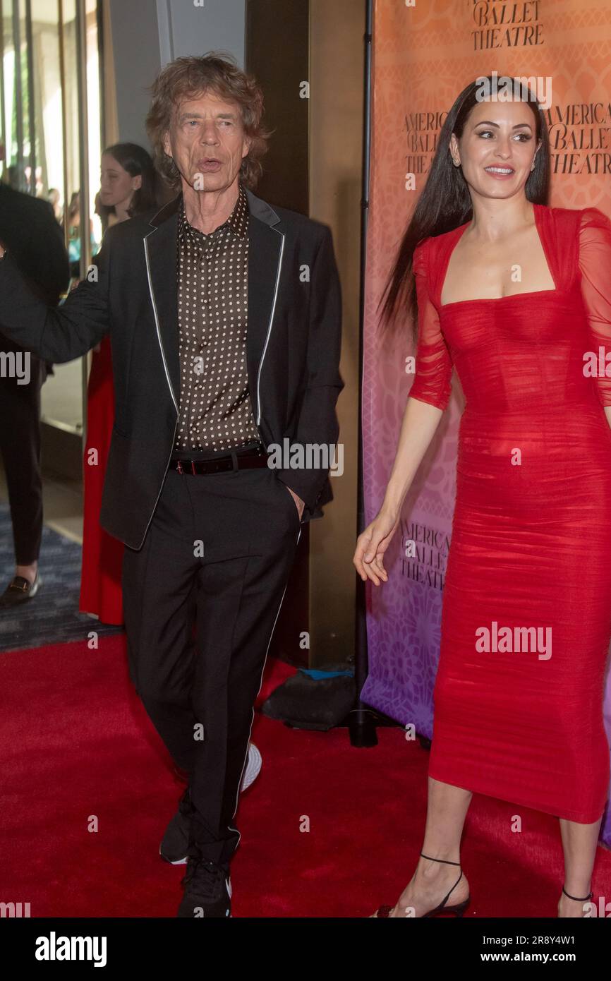 New York, United States. 22nd June, 2023. Melanie Hamrick and Mick Jagger attend the 2023 American Ballet Theater's June Gala and New York Premier of 'Like Water for Chocolate' at The Metropolitan Opera House in New York City. Credit: SOPA Images Limited/Alamy Live News Stock Photo