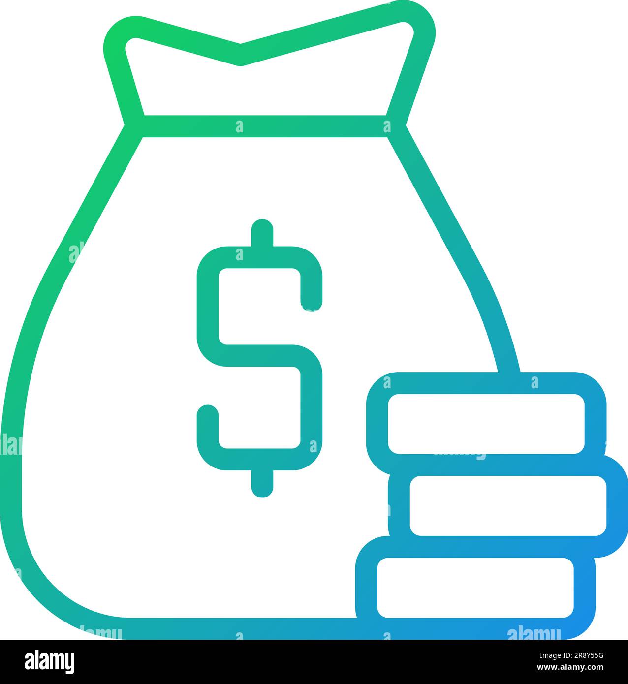 Loan pixel perfect gradient linear vector icon Stock Vector