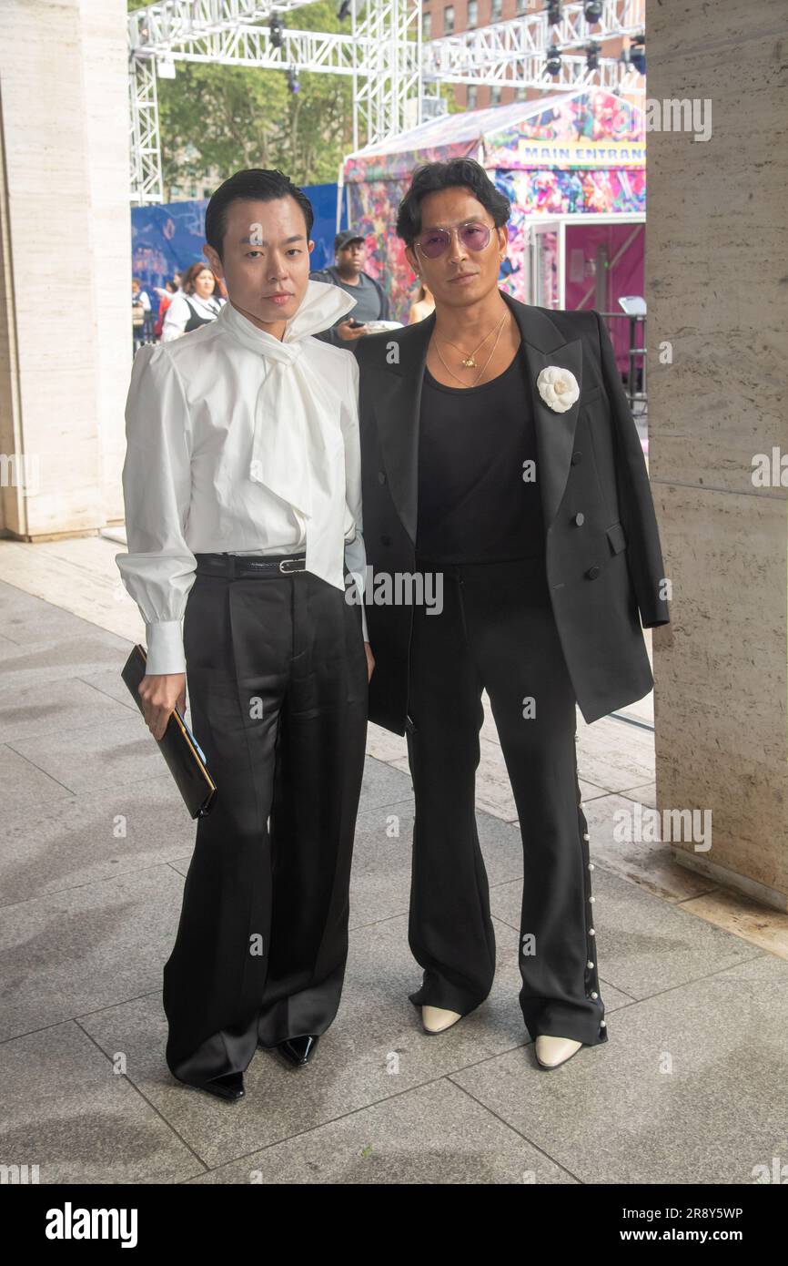 New York, United States. 22nd June, 2023. Prabal Gurung (R) attends the ...