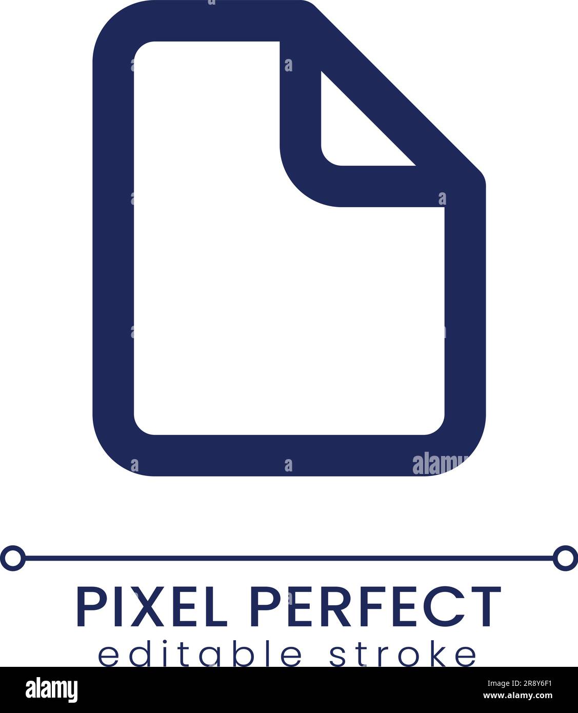 File pixel perfect linear ui icon Stock Vector