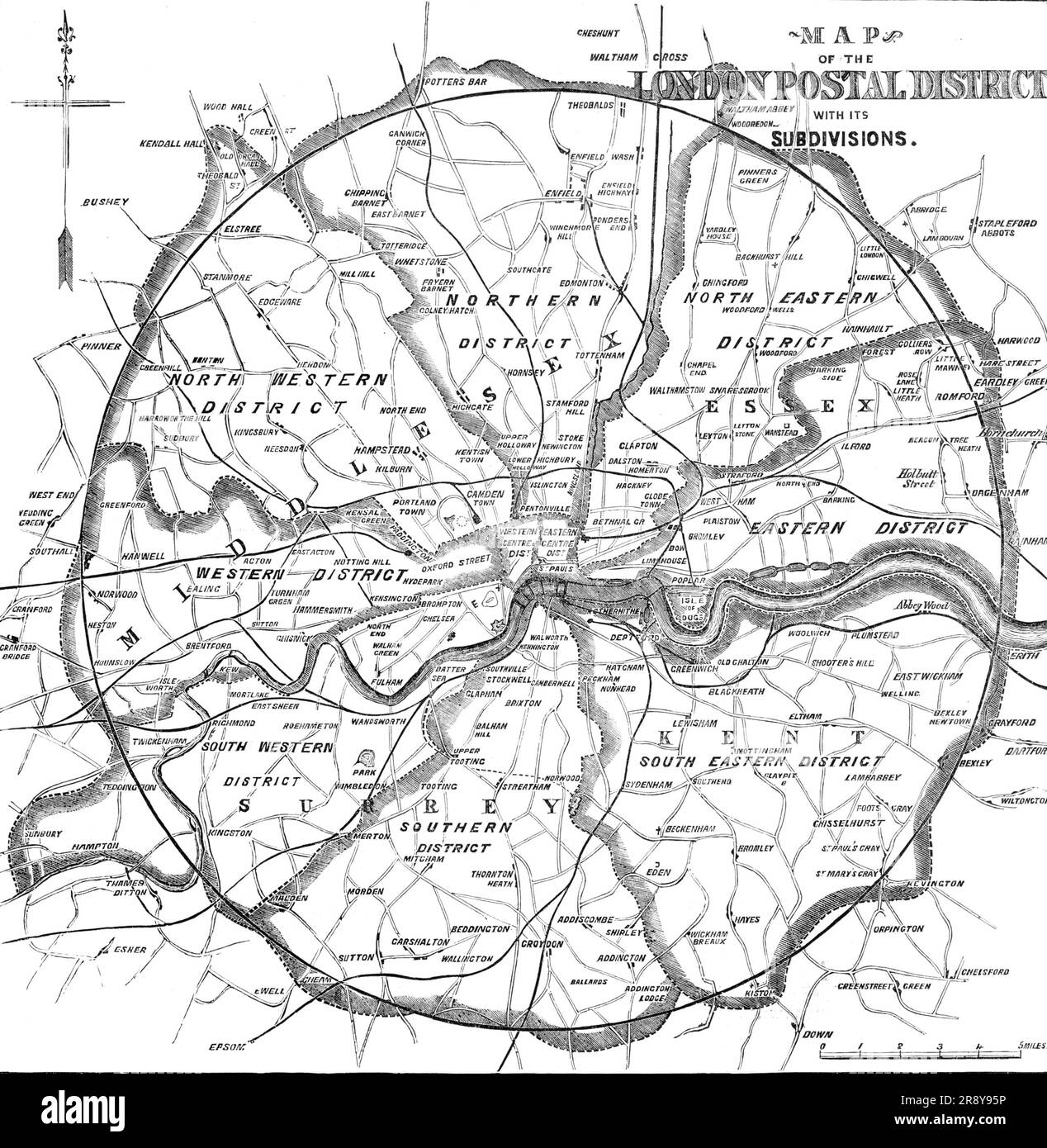 London postal districts map black and white stock photos images alamy