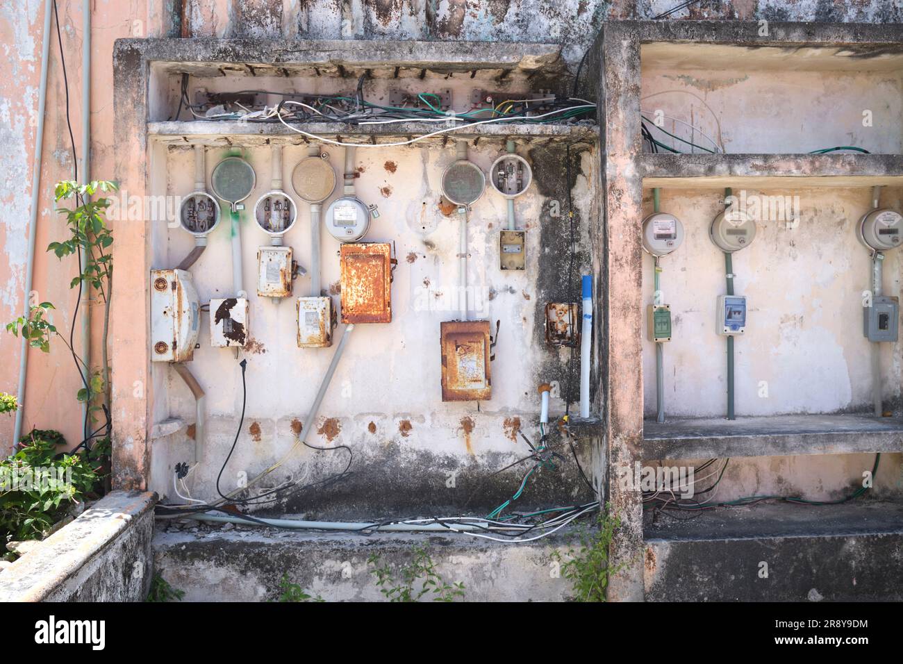 Electricity Meters Mercado 28 Downtown Cancun Mexico Stock Photo Alamy