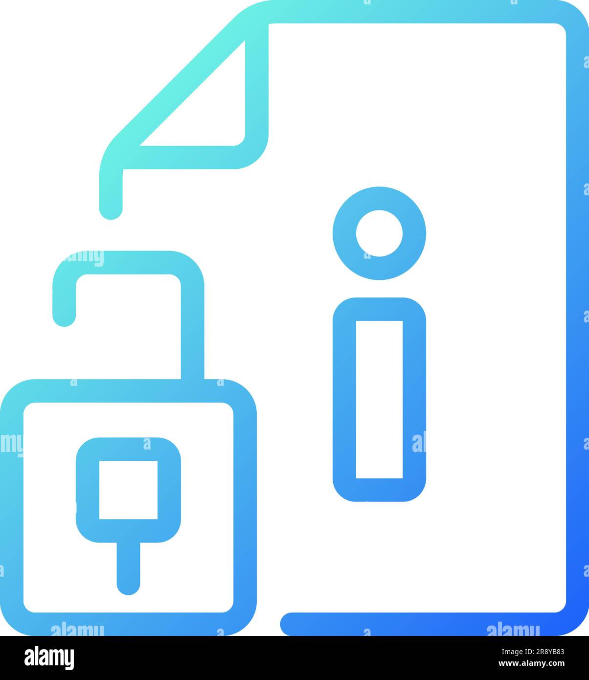 Access to information pixel perfect gradient linear vector icon Stock Vector