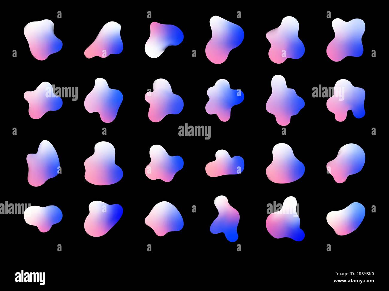 Set of vector holographic fluid, liquid shapes Stock Vector Image & Art ...