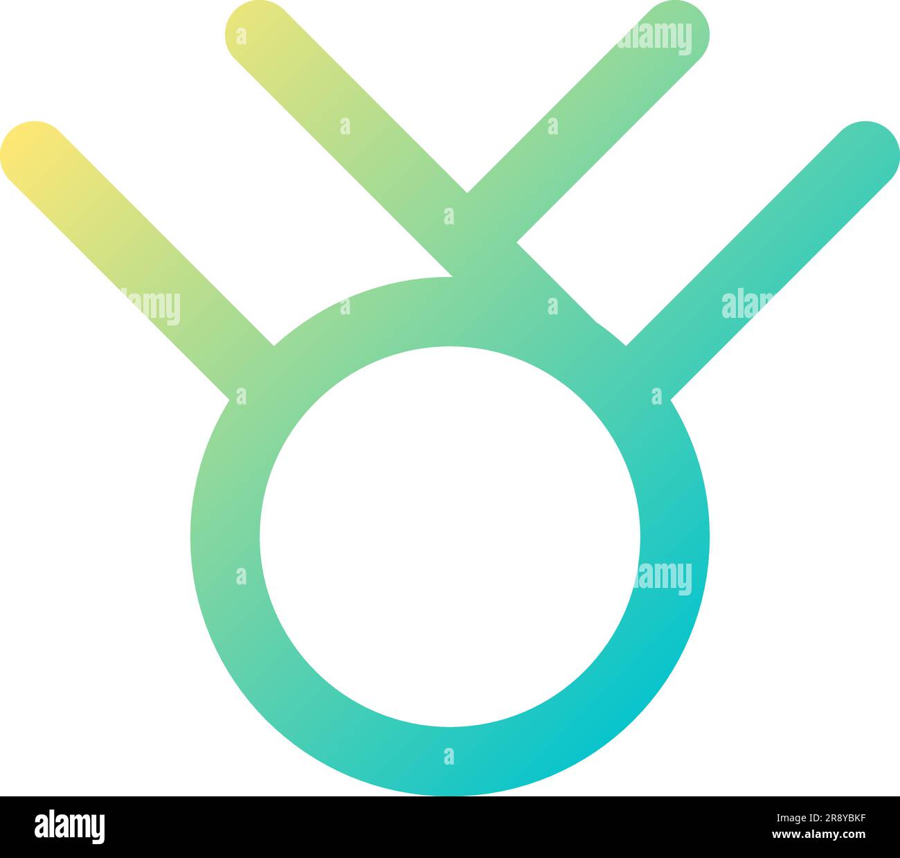 Medal pixel perfect gradient linear ui icon Stock Vector