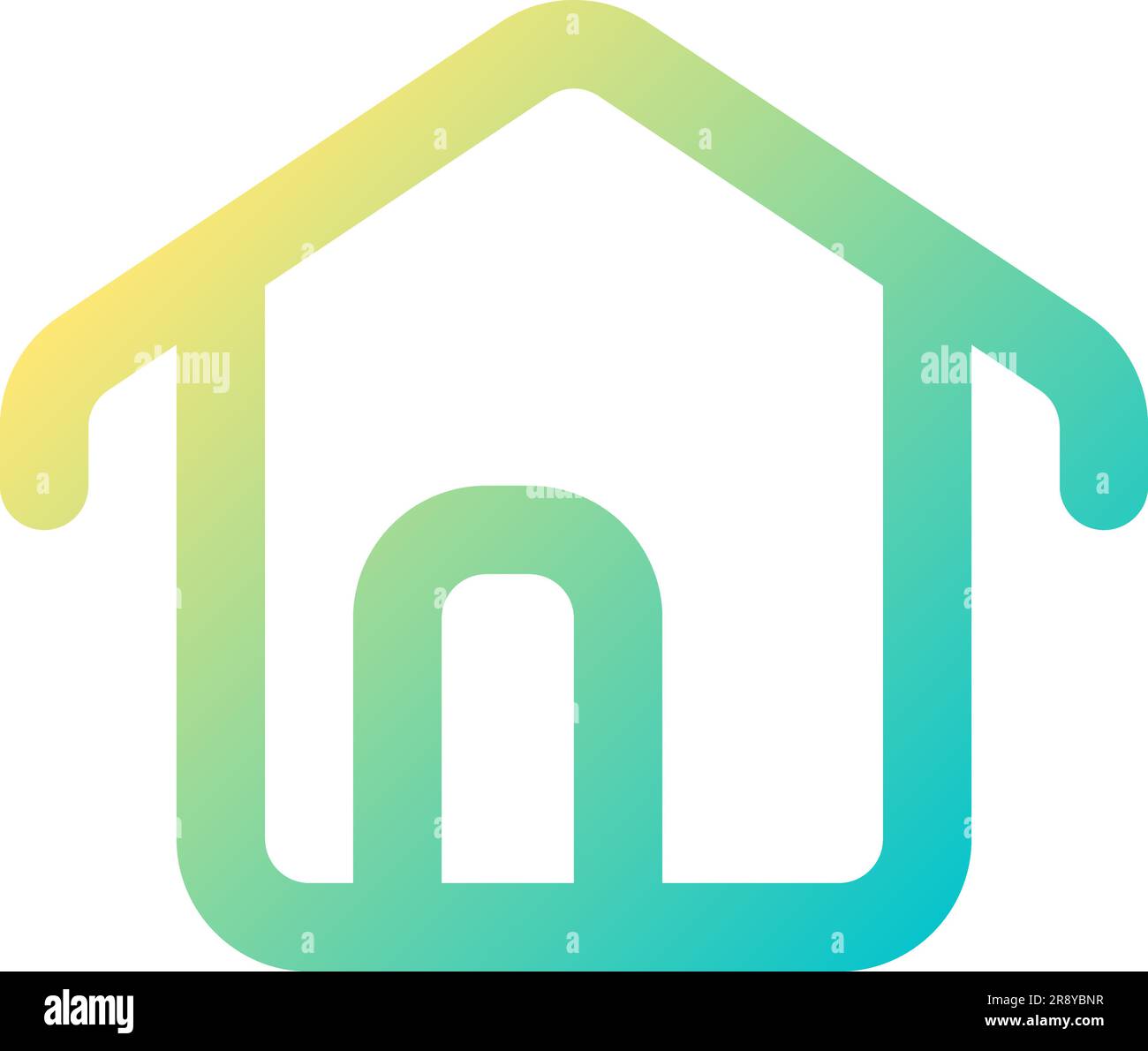 House pixel perfect gradient linear ui icon Stock Vector