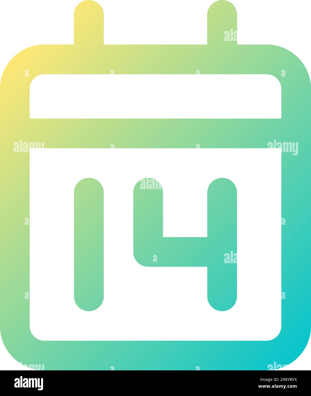 Calendar application pixel perfect gradient linear ui icon Stock Vector