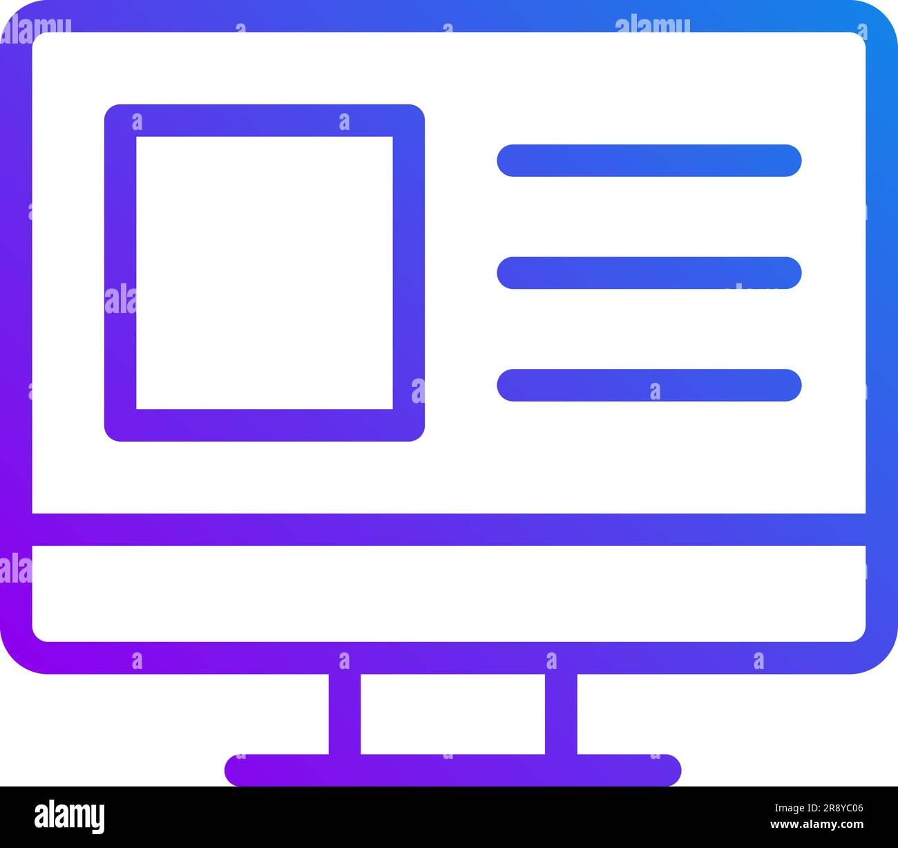 Website for business pixel perfect gradient linear vector icon Stock Vector